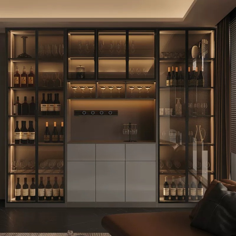 Wine & Beer Guayaquil - Leicht luxuriöser italienischer Esszimmer-Weinschrank, moderner, schlichter