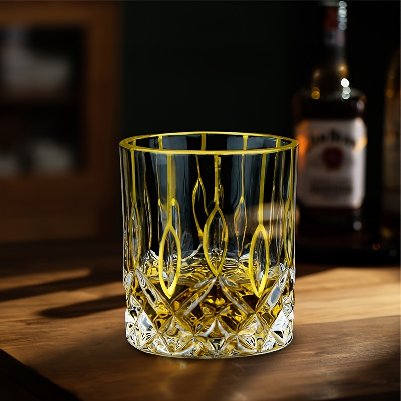 Whisky Beer And Wine - Whiskyglas Gold Line Wein Whiskygläser Golden