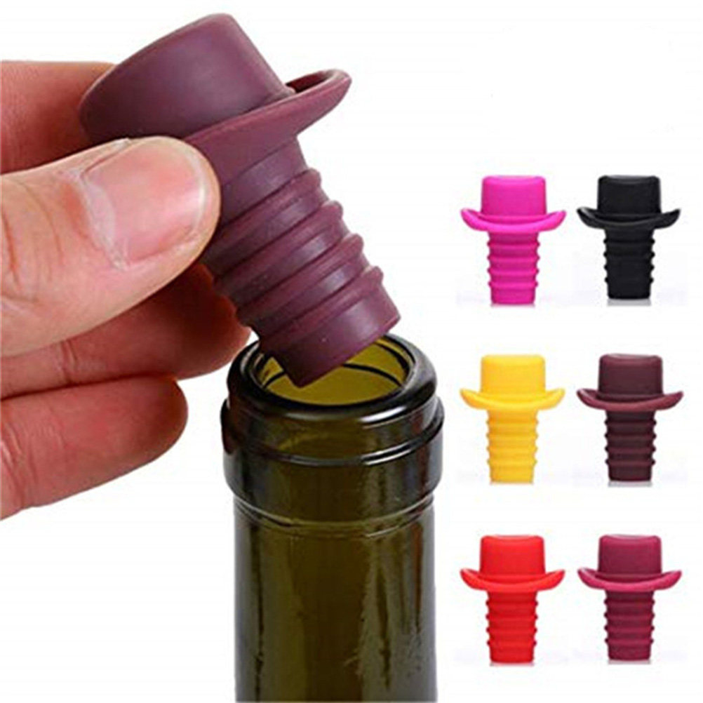 5 Stück Silikon-Flaschenversch – Wine Beer Hat Bewertung und Preis